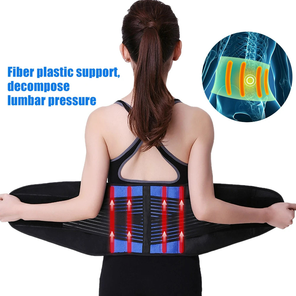 Adjustable Lower Back Brace Lumbar Support Waist Belt Pain Relief S-6XL Plussize