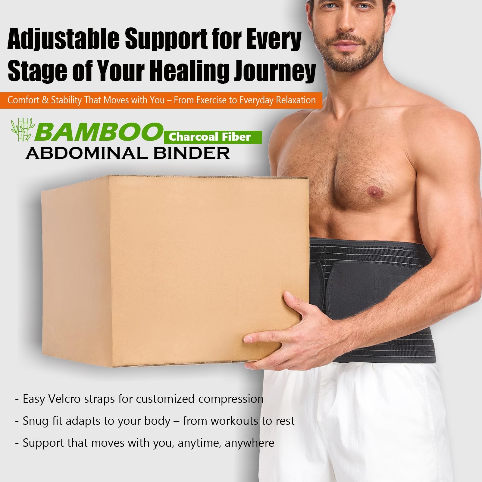 Abdominal Binder for Post Surgery & Postpartum Recovery – Hernia Support Belt