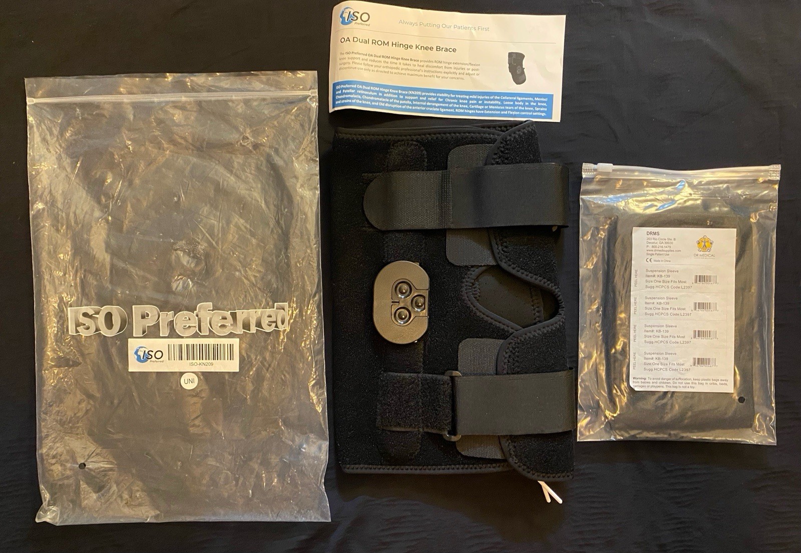 Iso-KN209 Preferred OA Dual ROM Hinge Knee Brace Universal for Left or Right NEW