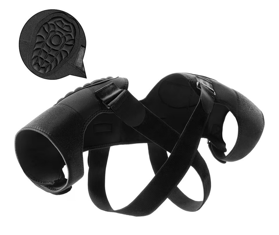 Heavy Duty Shoulder Brace w/ Pads Compression Support Left & Right Arm