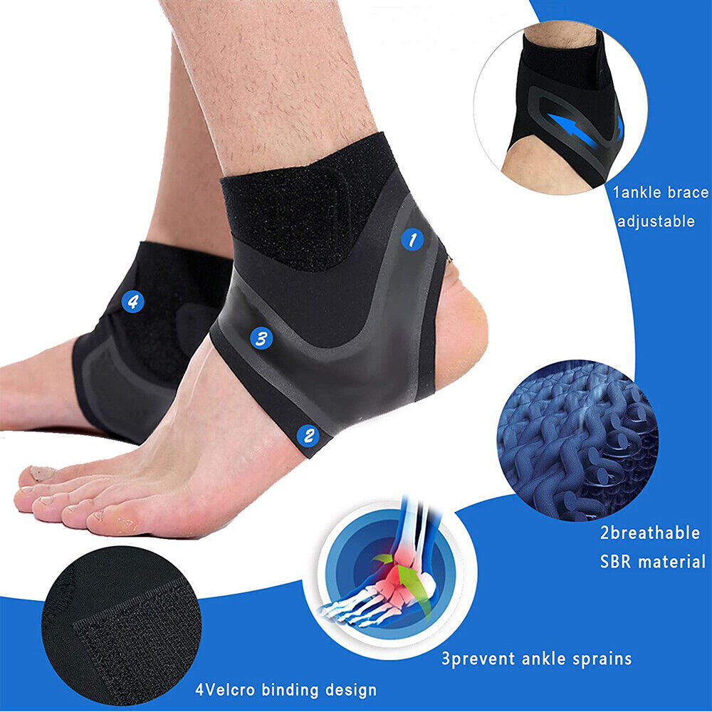 Ankle Brace Compression Support Sleeve Swelling Achilles Tendon Joint Pain Strap