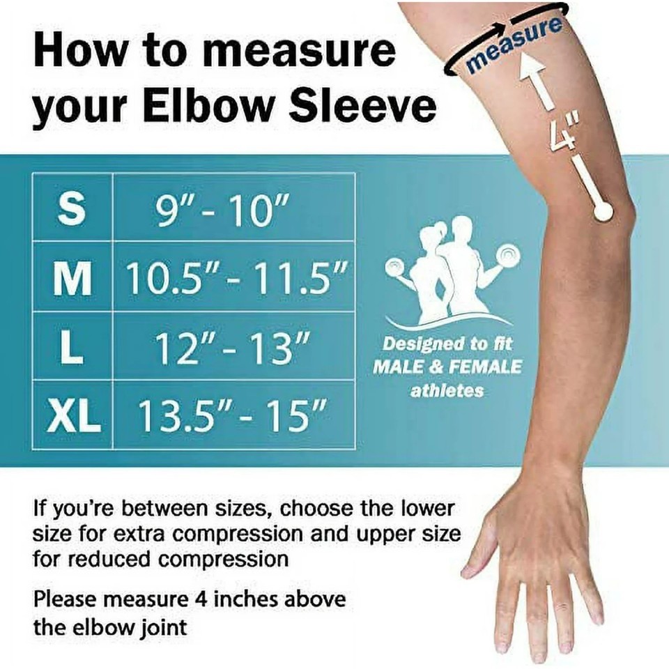 2 PowerLix Elbow Brace Compression Support Sleeve Pair Large Beige