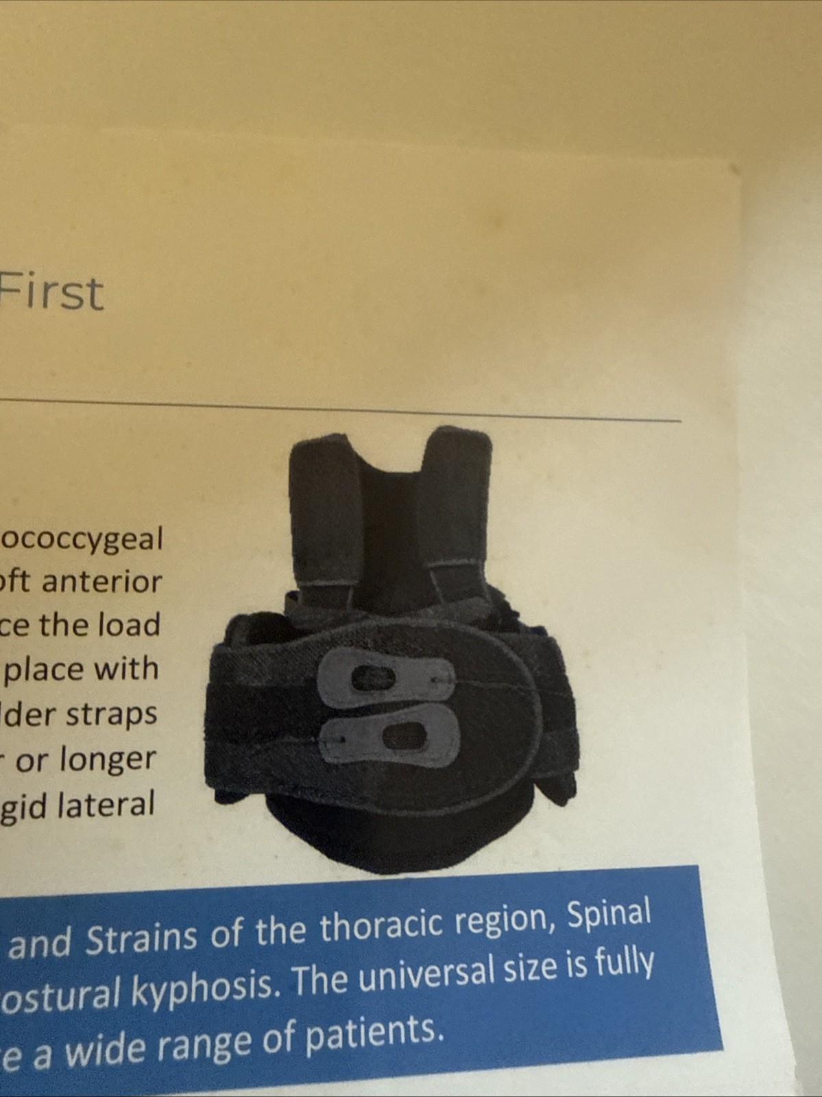 ISO Preferred Back Brace – TLSO Flex with Trunk Support ISO-BA220 Universal Size