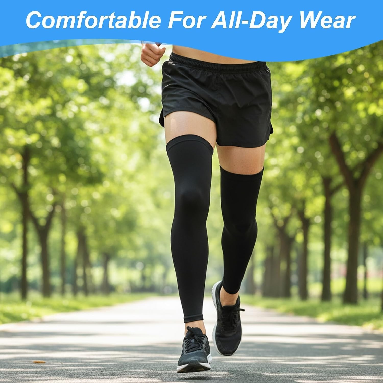 1 Pair Knee Brace Undersleeve Knee Undersleeves for Women & Men Compression B…
