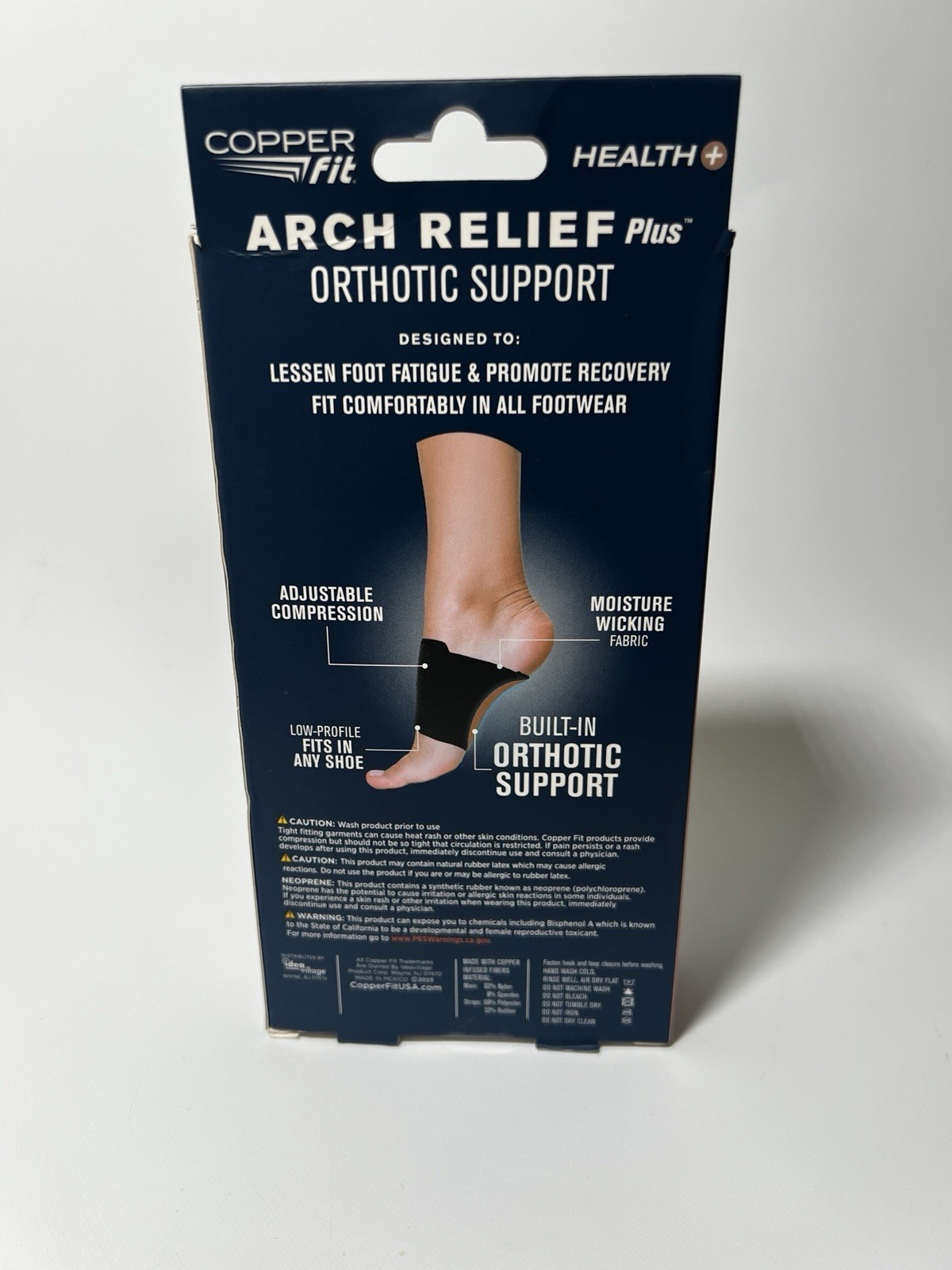 Copper Fit Health+ Arch Relief Compression Wraps With Built-In Orthotic Support