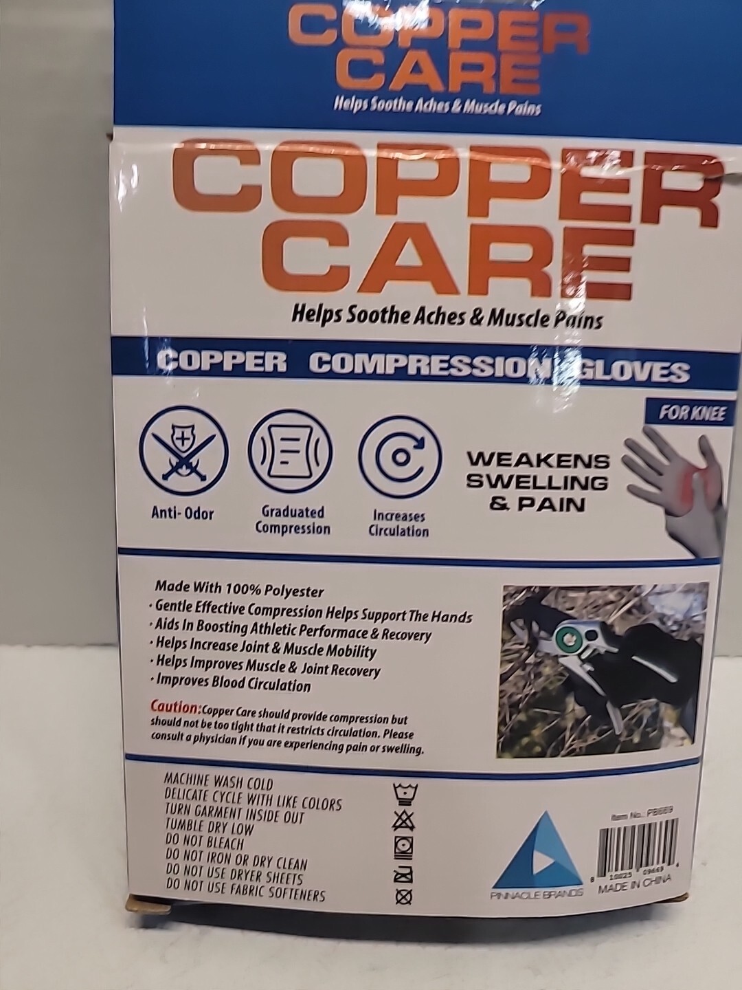 Copper Care 1 Pair Of Compression Gloves Adult 1 Size Fits Most NIP
