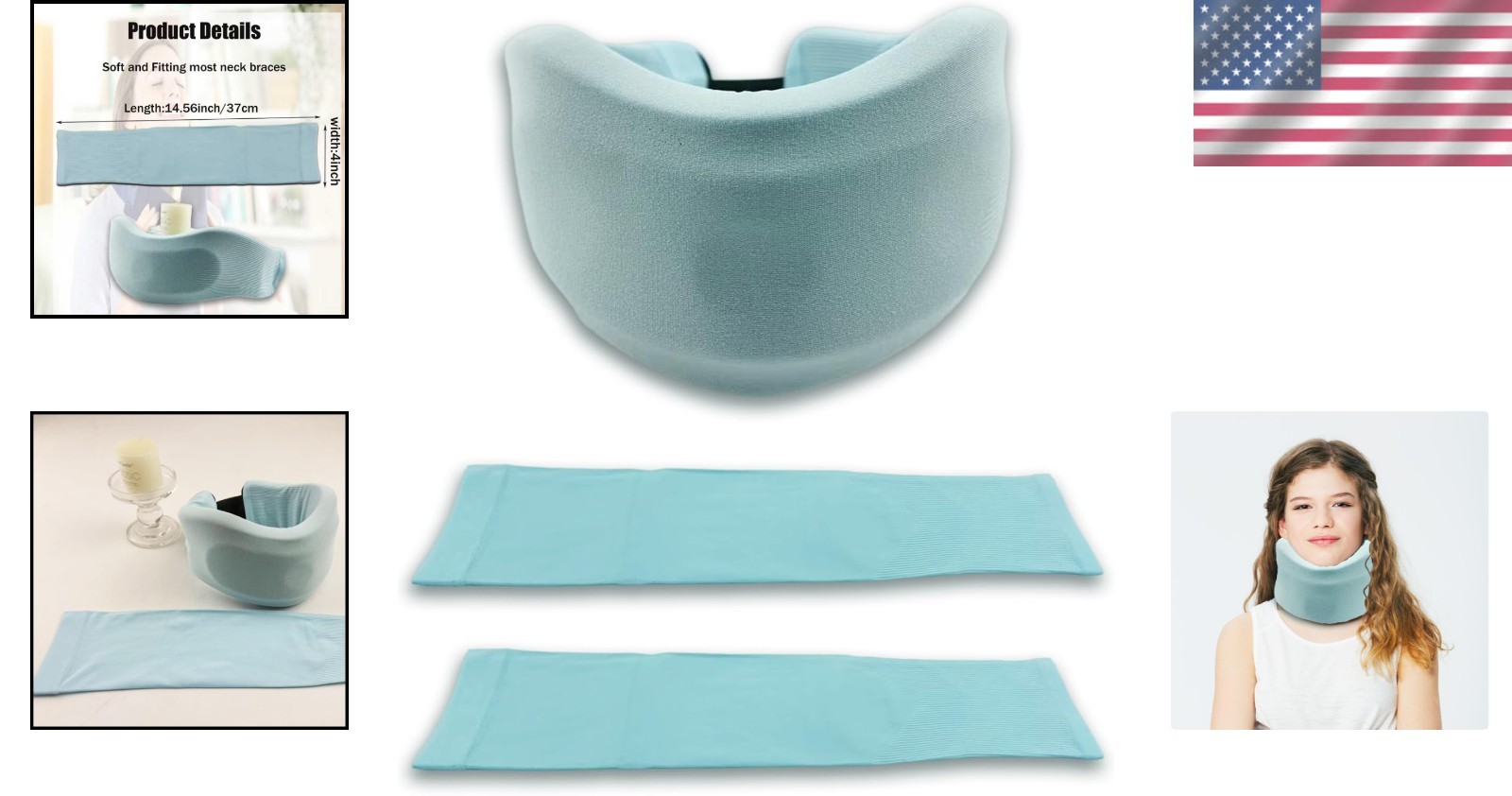 Soft Nylon Neck Brace Cover Set – 2 Pcs Stylish & Functional for All-Day Wear