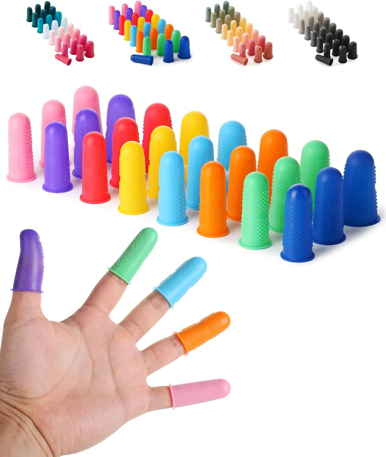 – Hot Glue Gun Finger Protectors, 24 Pcs, Silicone Thimble Finger Guard for Hot