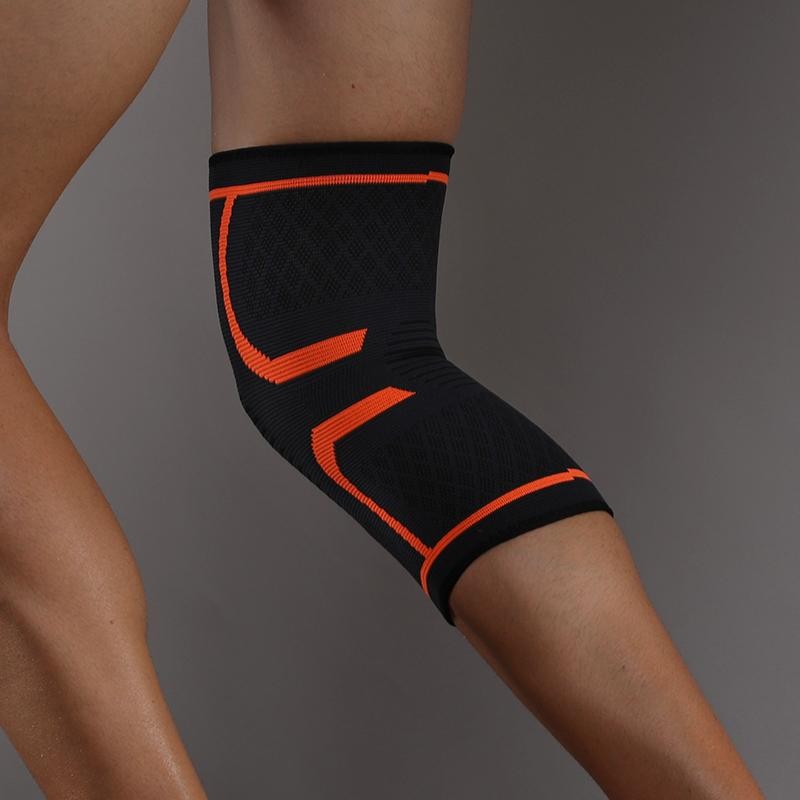 1 Pc Elastic Breathable Compression Knee Support Sleeve for Basketball Running C