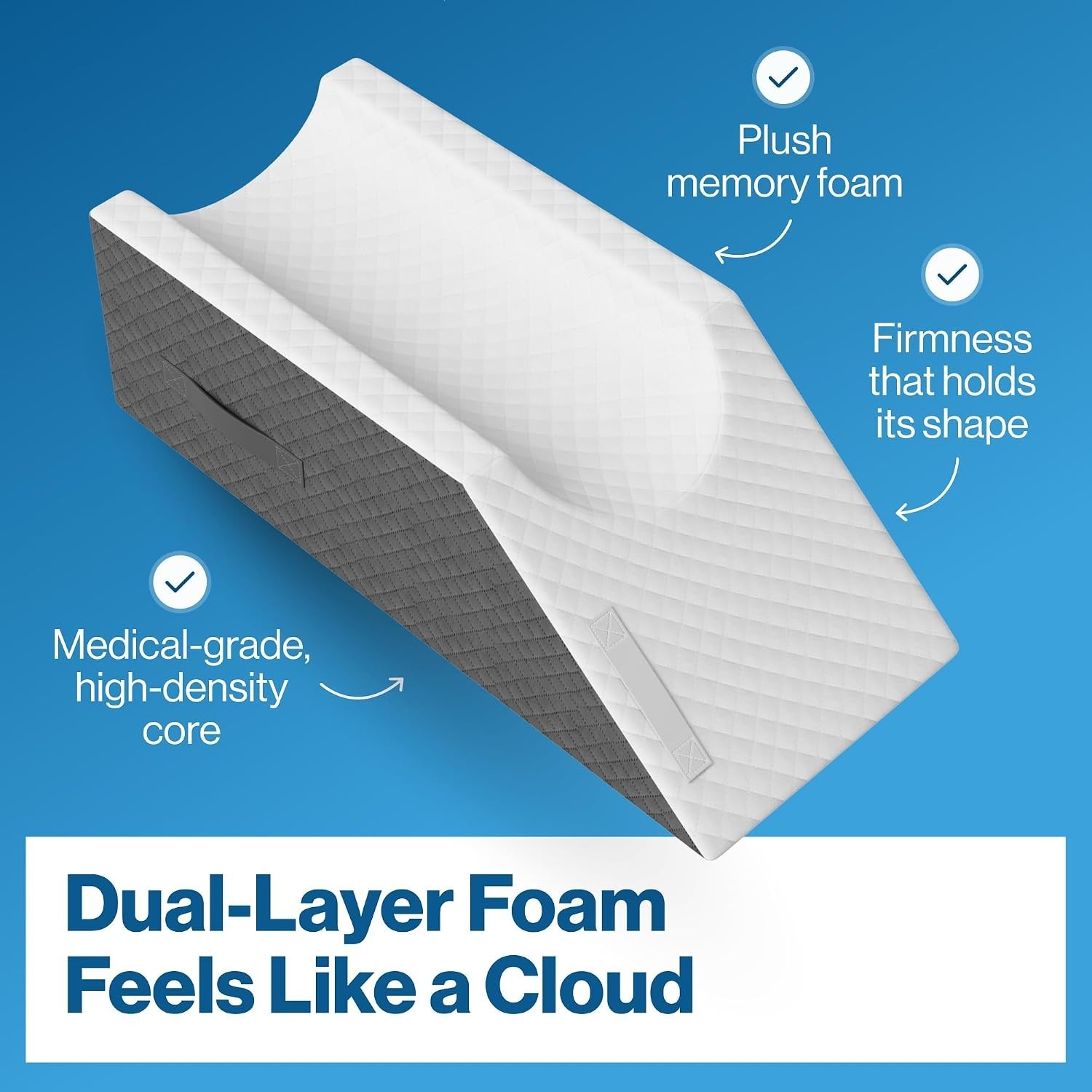 Single Leg Elevation Pillow Post Surgery Knee Ankle Support Jacquard
