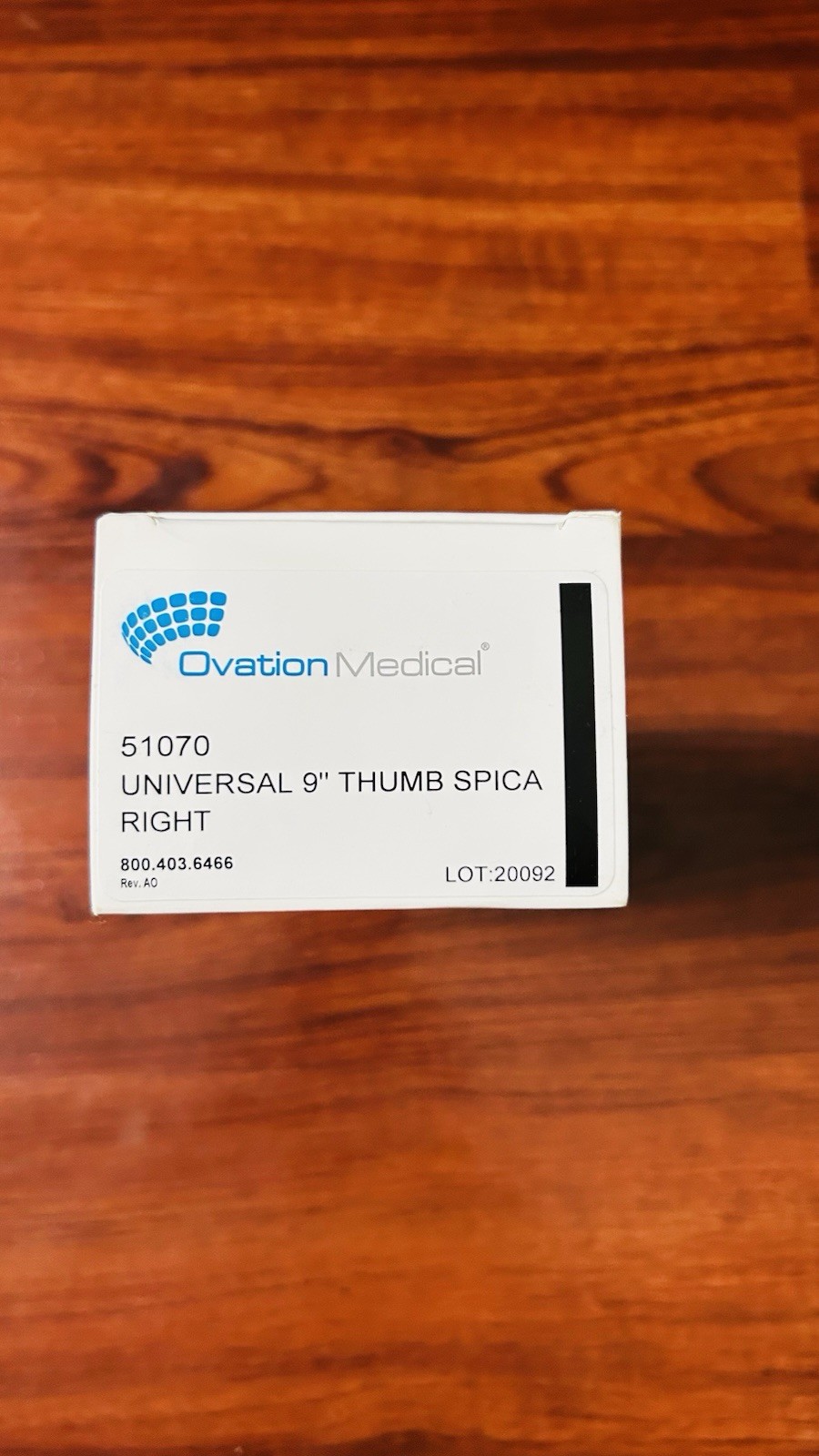 Ovation Medical Universal 9” Right Thumb Spica 51070 Open Box