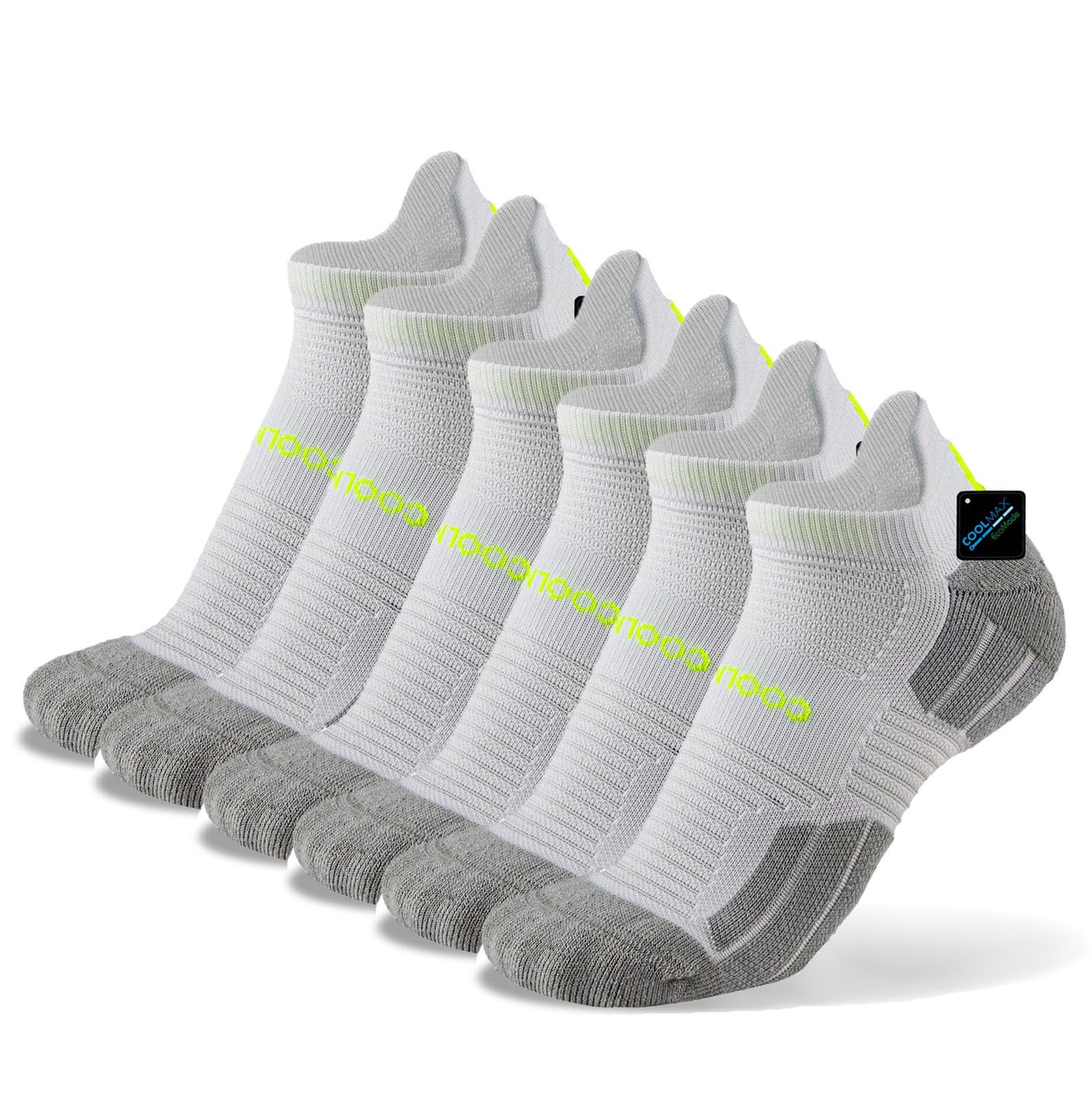 Coolmax Viscose Compression Running Socks 3 Pairs Ankle Low Cut Athletic Anti…