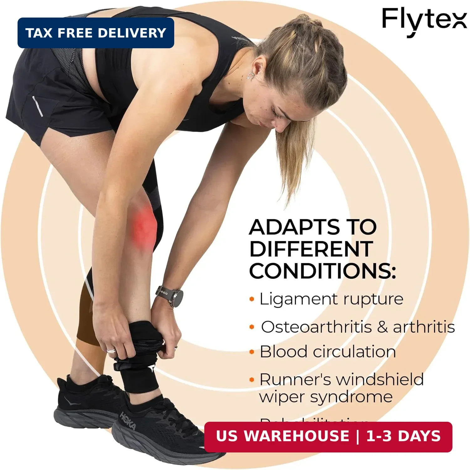 FLYTEX – Knee Compression Sleeves – Pain & Injury Relief for Knees – Osteoarthri