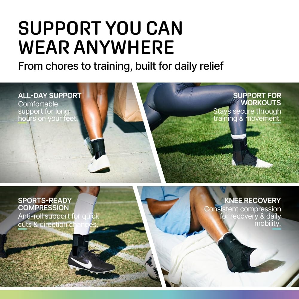 MODVEL Slim Lace Up Ankle Brace, Adjustable Ankle Braces for Men, Ankle Brace…
