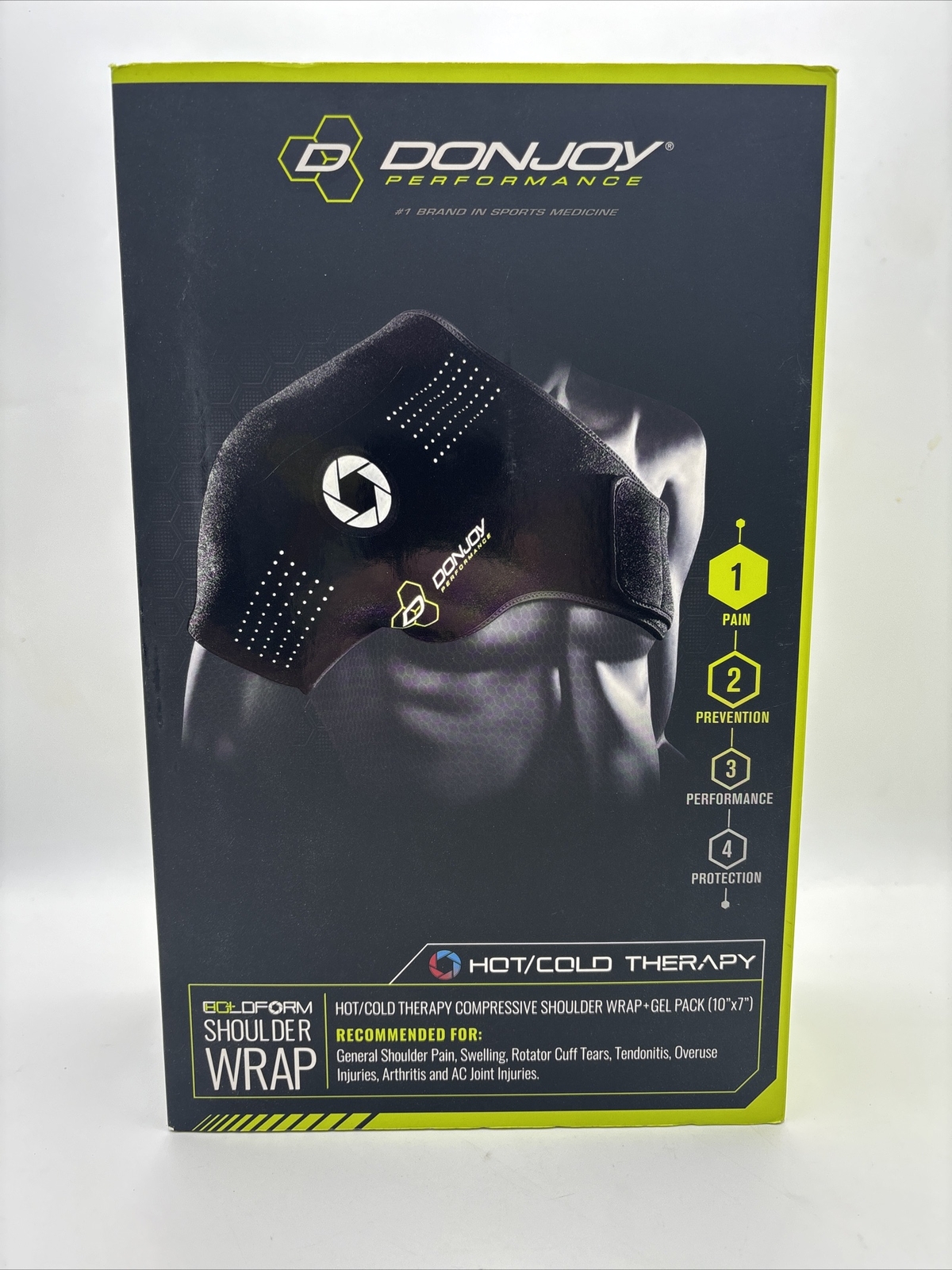 Donjoy Performance Hot|Cold Therapy Compressive Shoulder Wrap Gel Pack #4382 NEW