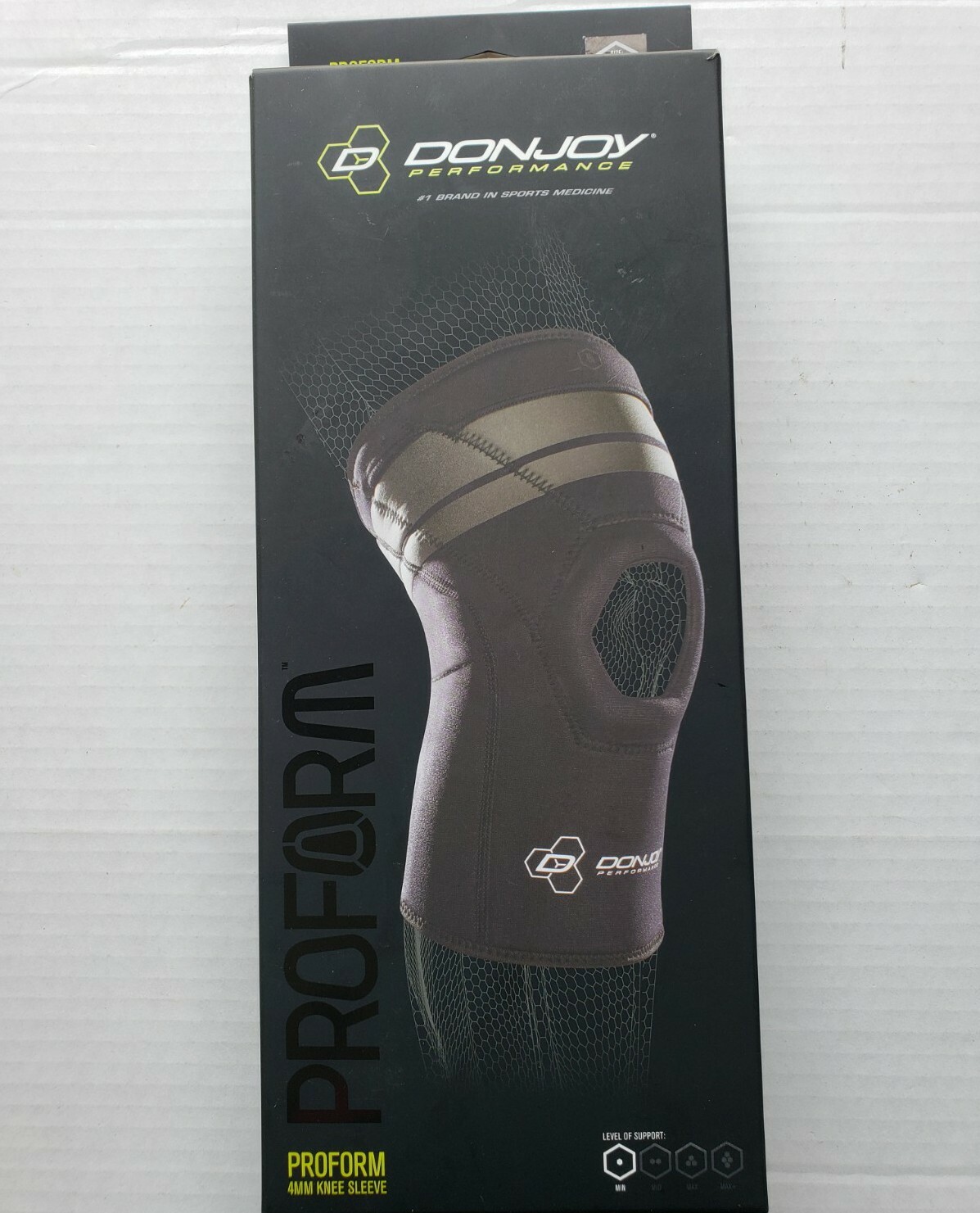 DonJoy Performance Proform 4mm Open Patella Knee Cap Knee Sleeve Black XL New