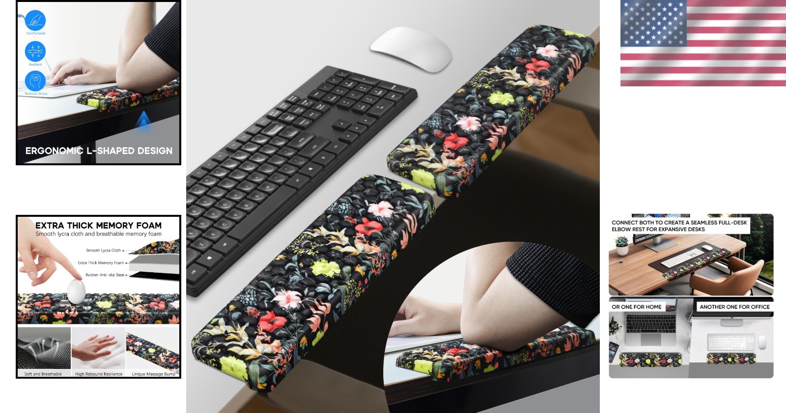 Comfortable Ergonomic Elbow Cushions – Ideal for Office and Gaming Use (2 Pack)