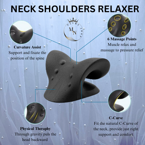 Cervical Neck Pillow Stretcher Traction Device Brace Support Pain Relief Massage