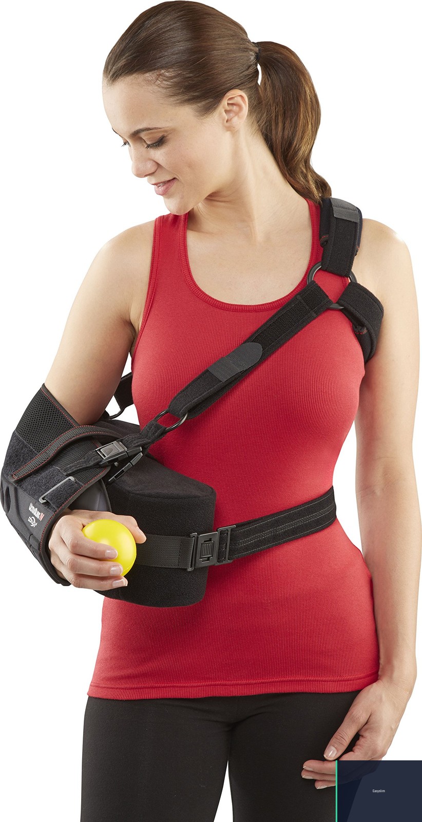 Shoulder Sling X-Large Bilateral Black Breathable Arm Support, Contoured