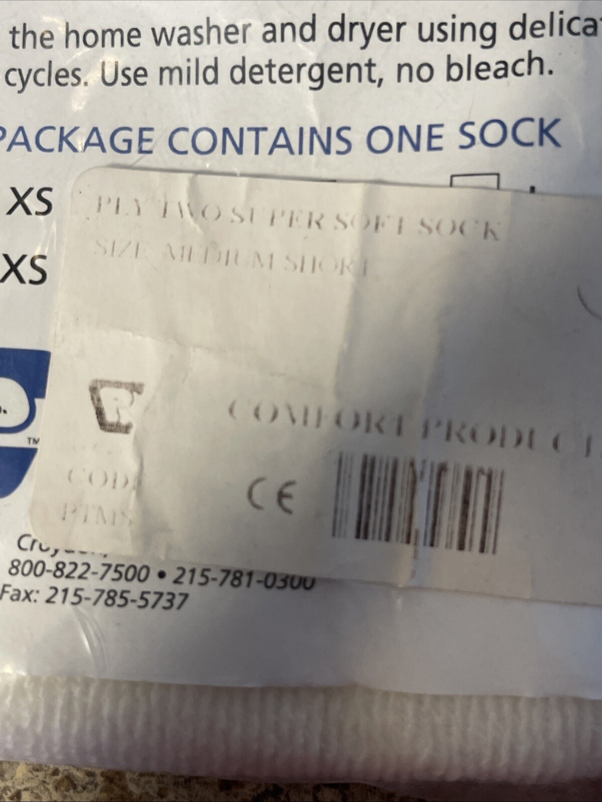 Comfort Products Super Soft Prosthetic Sock, Size Medium/Large, Ply 2