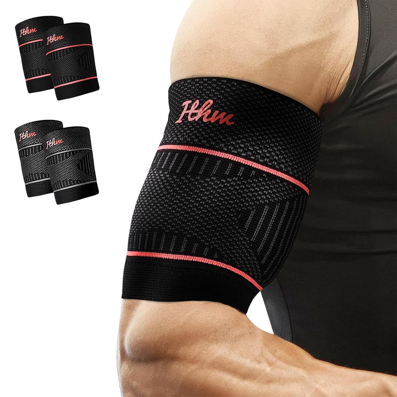 Bicep XL Pair Tendonitis Brace for Pain Relief, Bicep Tendonitis Sleeve for Musc