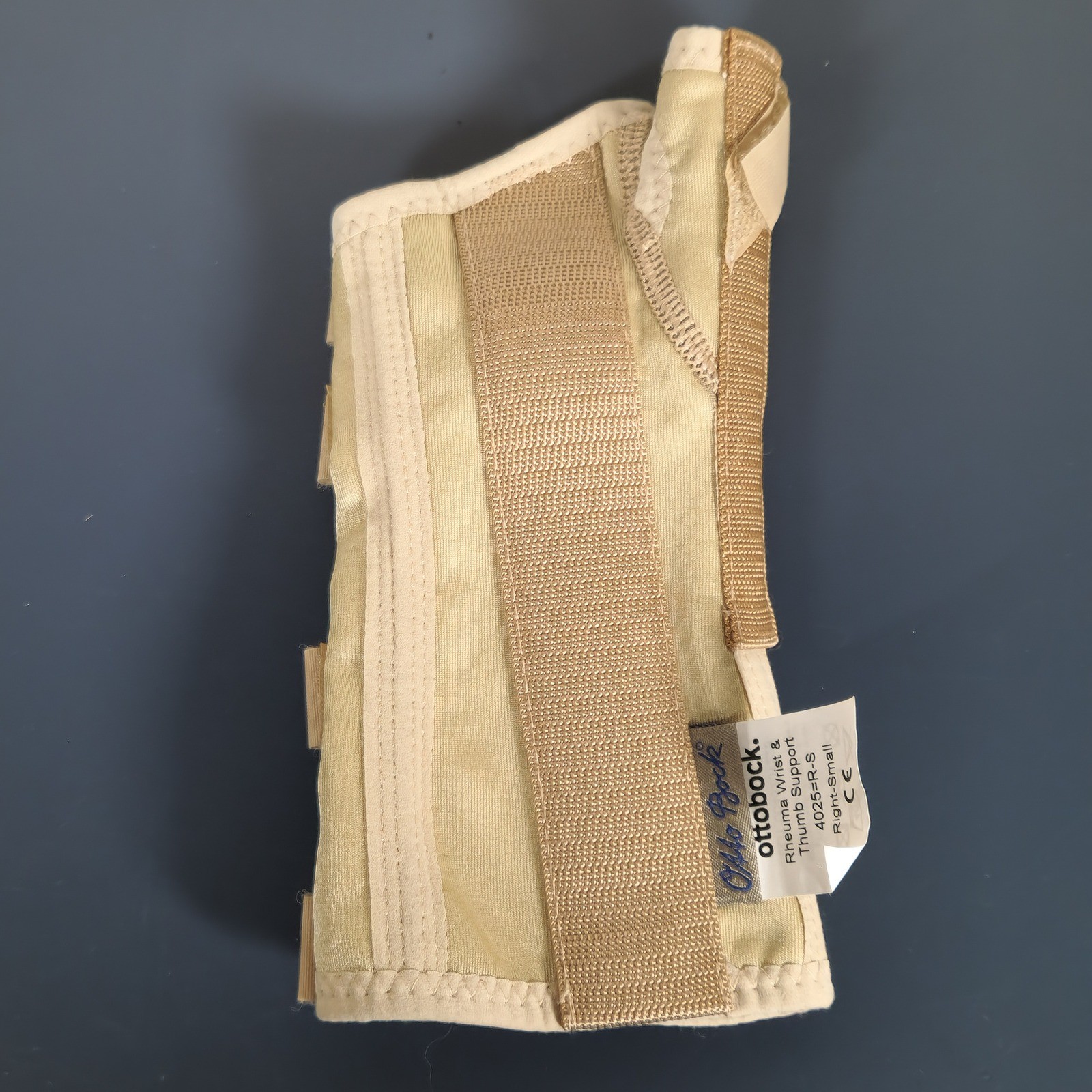 Otto Bock Wrist & Thumb Support Right Hand Size Small Tan Brace