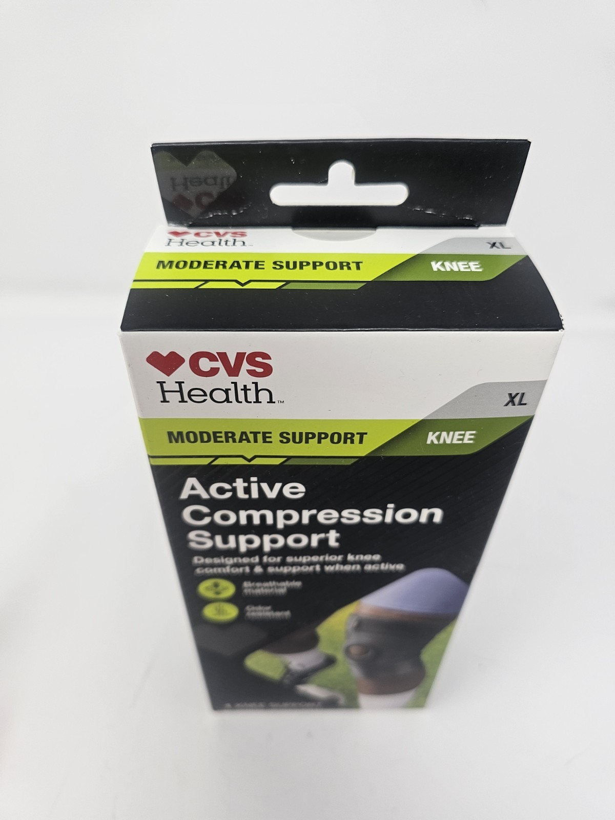 CVS Health Active Compression Knee Support Breathable Material Size XL