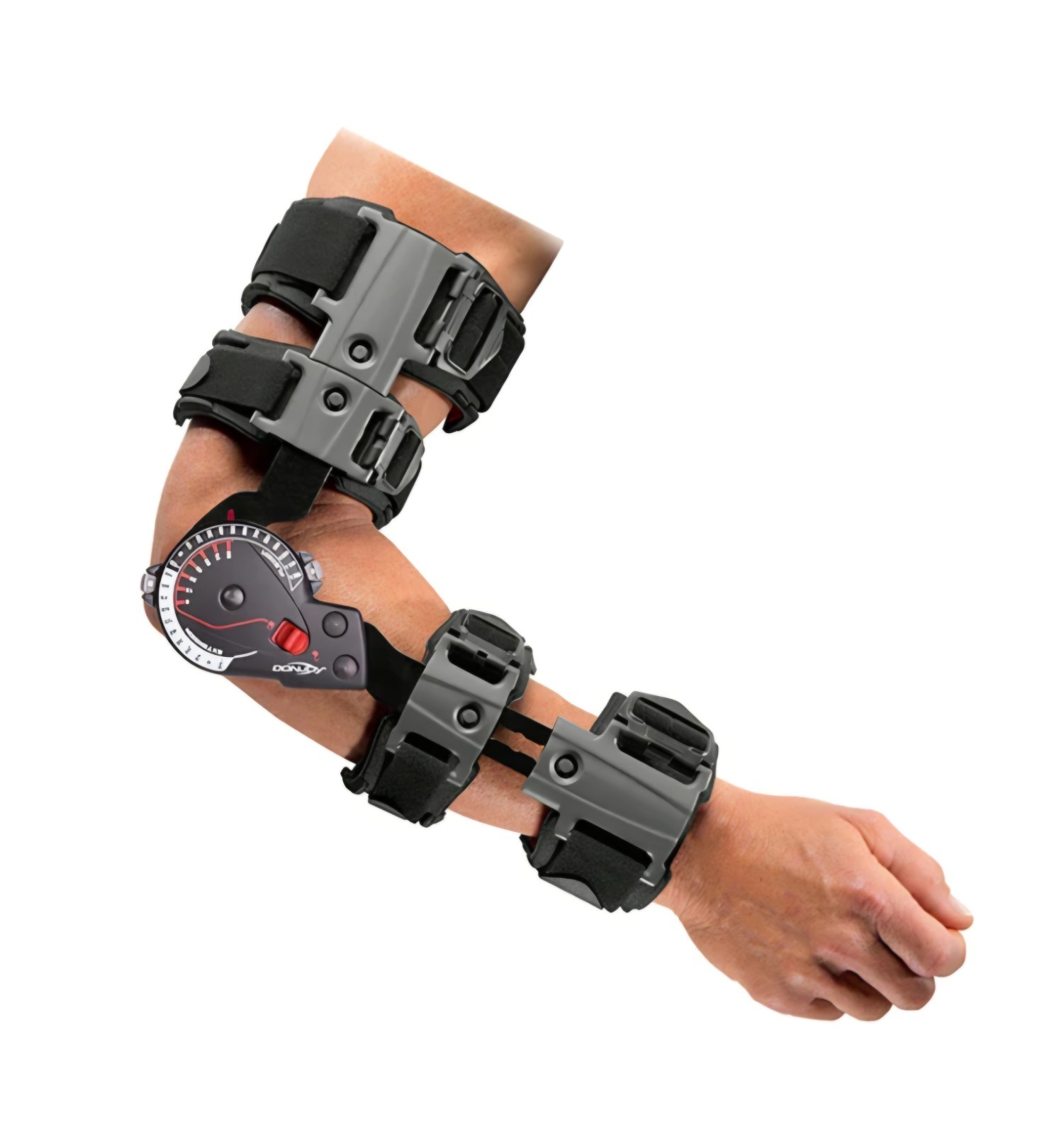 DonJoy X-Act ROM Elbow Brace Adjustable Hinged Arm Support Black/Gray