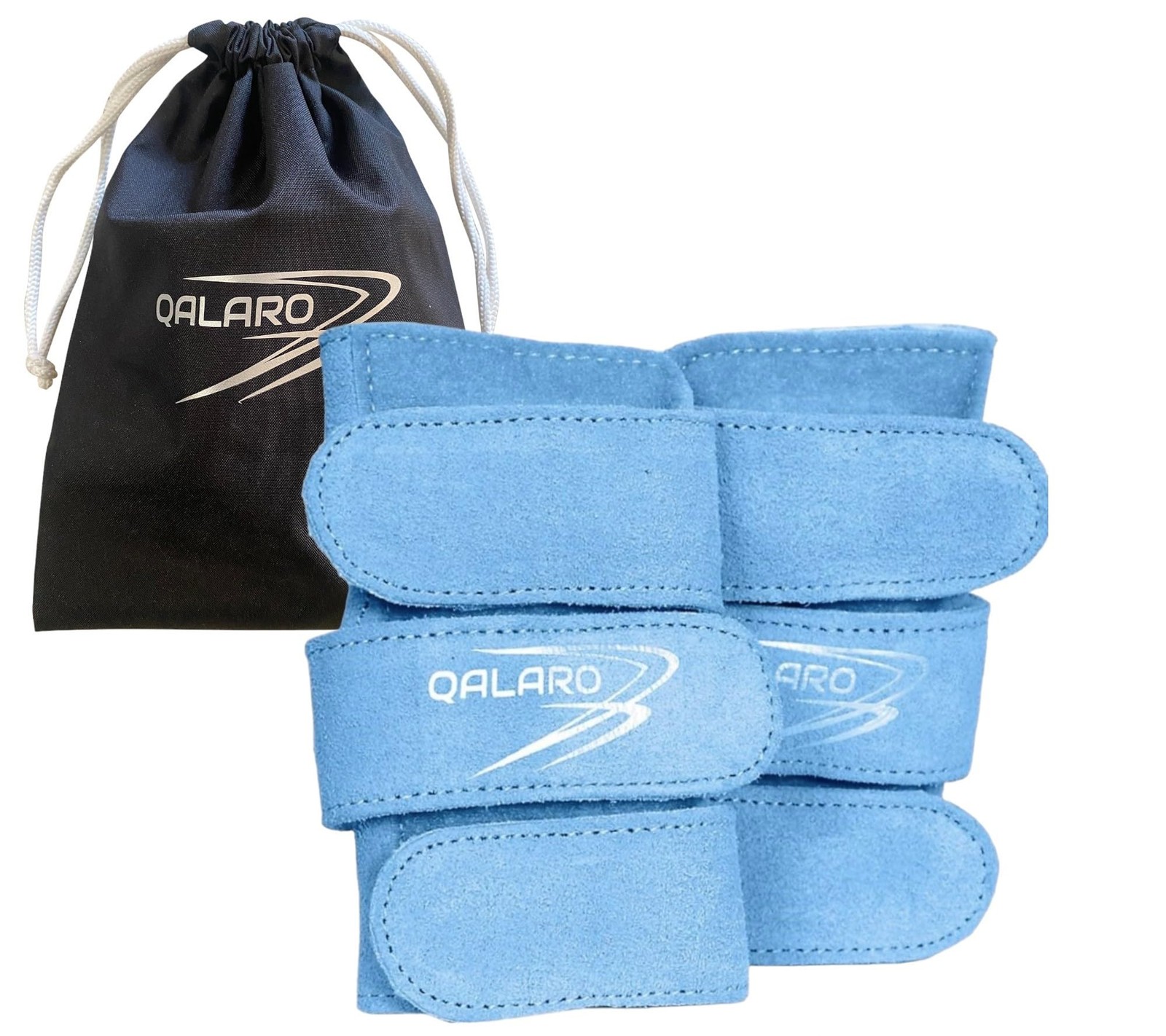 QALARO Suede Wrist Supports (Pair) with Bag | Gymnastics, Acrobatics, Cheer