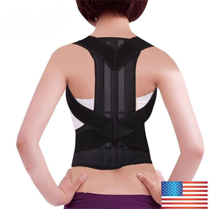 2025 Posture Corrector Back Support Brace Shoulder Scoliosis Pain Relief Office