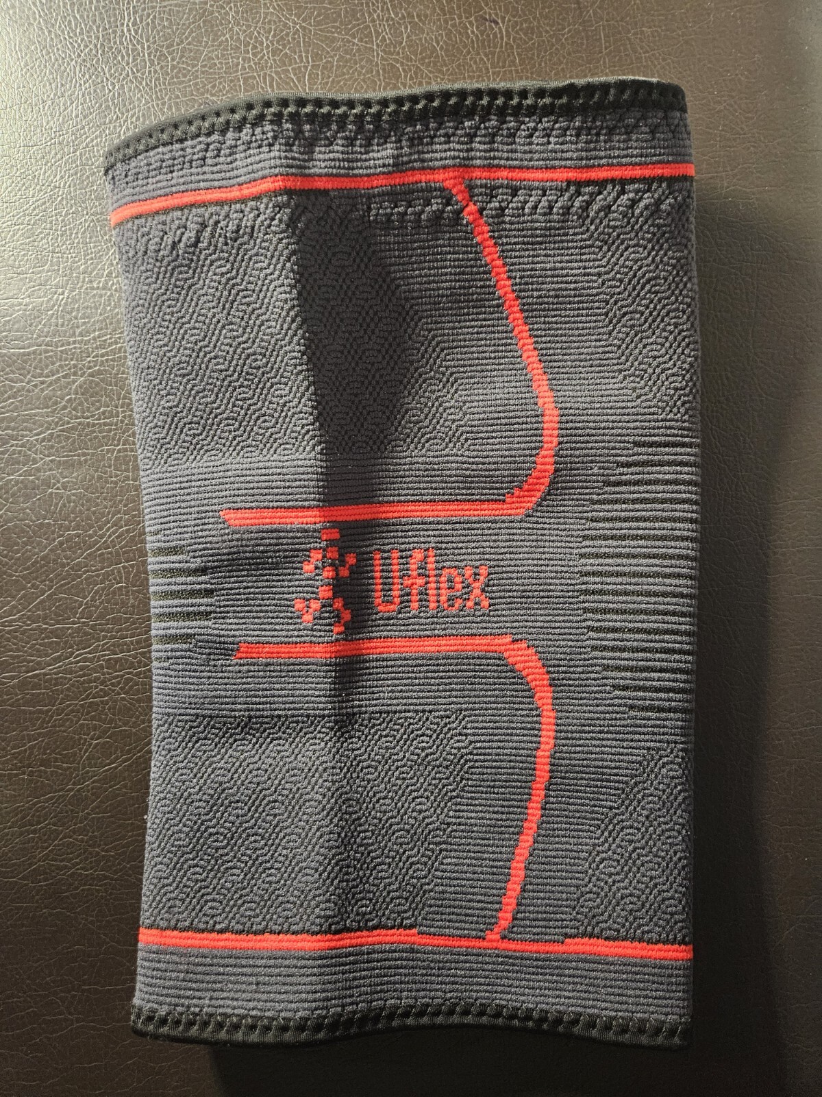 UFlex Knee Compression Sleeve Support Brace – Elastic Knit Silicone Grip