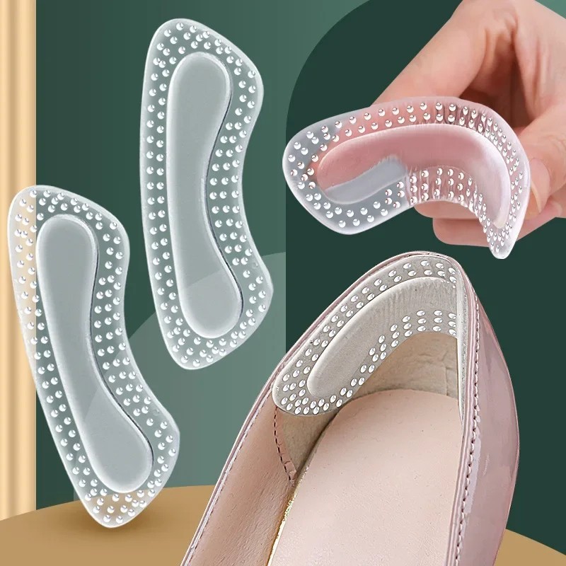 1Pair GEL Heel Protectors Women Silicone Cushion Foot Care Products Non Slip Sho