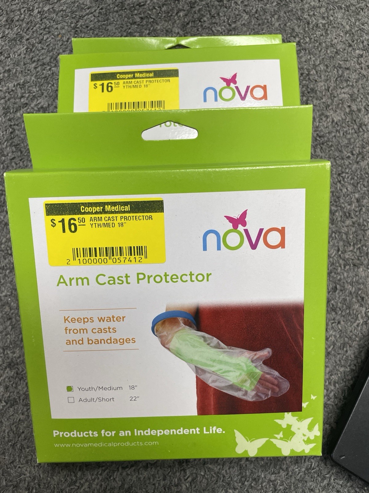 Lot Of 2 – NOVA Medical Products Arm Cast Protector Youth/Medium