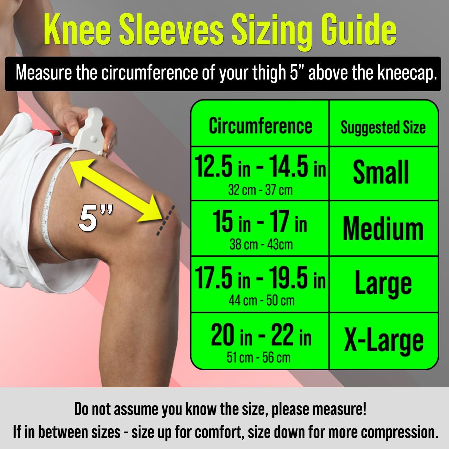 2 Pack Compression Knee Brace Knee Support Sleeve Pain Relief Running Workout