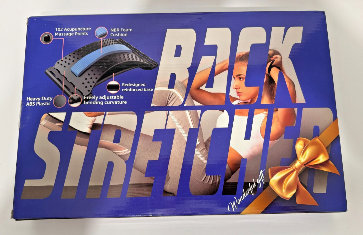 Back Stretcher Adjustable at 3 Levels 102 Acupuncture Massage Points