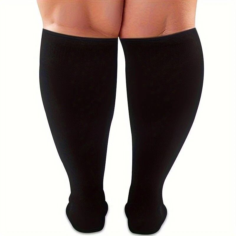 3PK Wide Calf Compression Socks for Men 15-20mmHg Diabetic Socks XXXL Plus Size