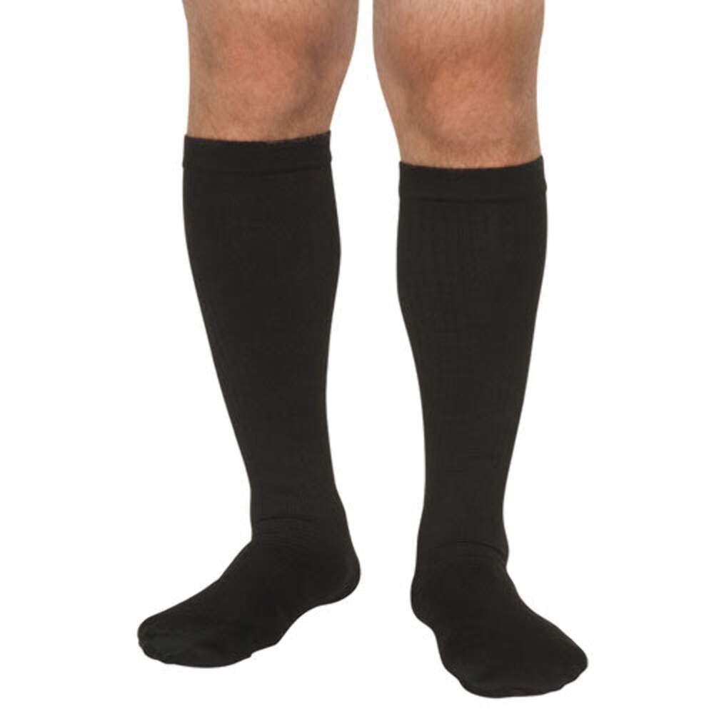Men’s Mild Support Socks 10-15mmHg Black Small/Medium
