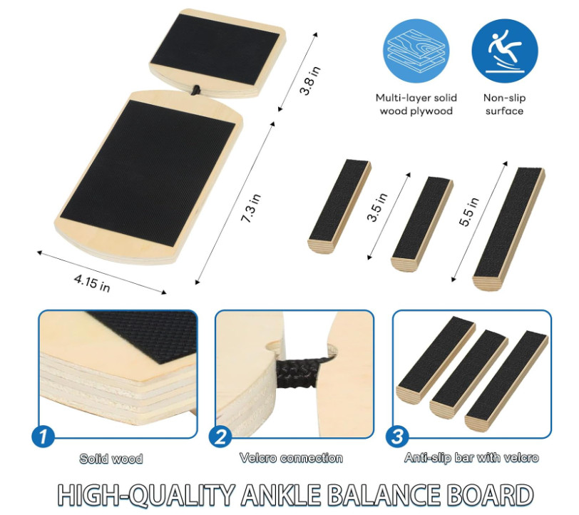 Ankle Board, Foot Strengthener, Axis Board, Single Leg Balance Board, Blackboard