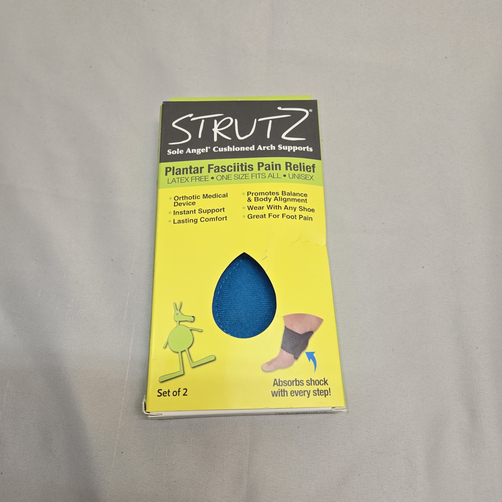 (Strutz) Plantar Fasciitis Pain Relief Cushioned Arch Supports