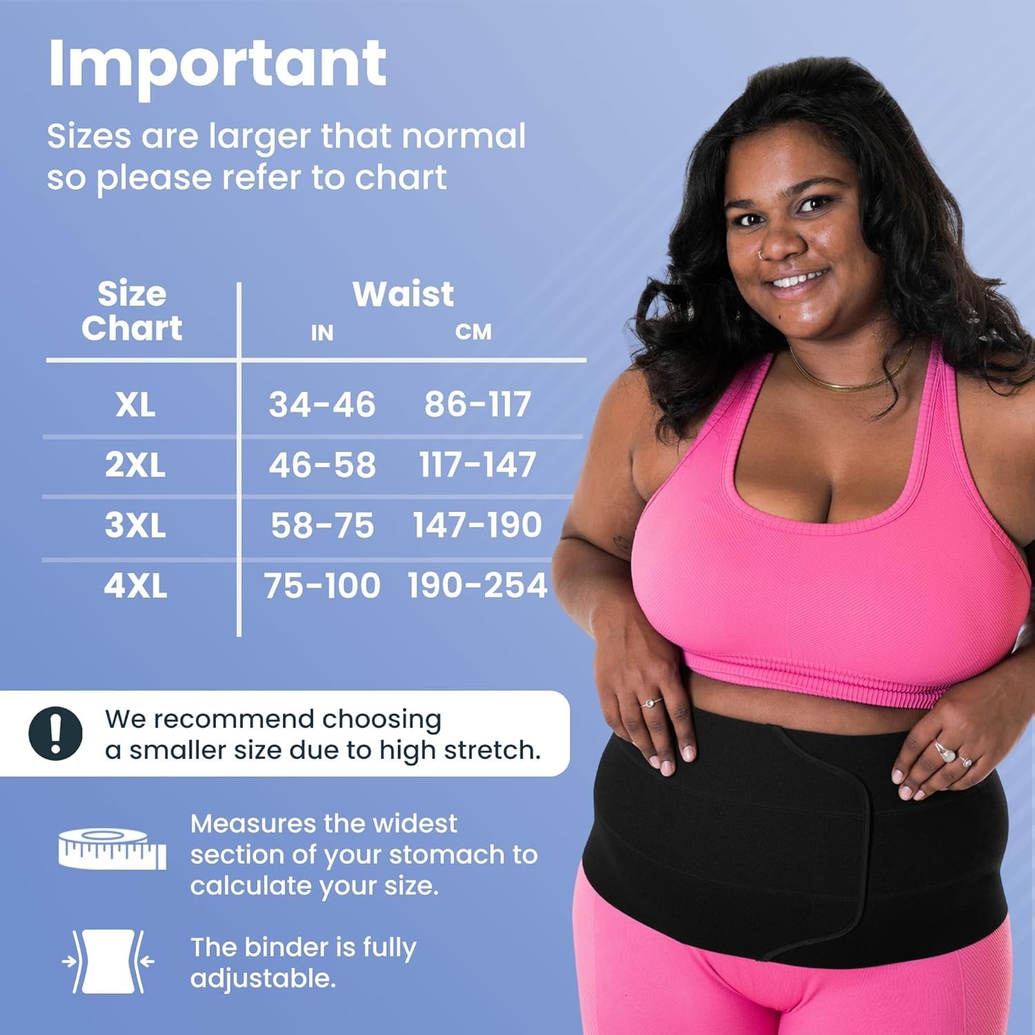 Plus Size Abdominal Binder Post Surgery – C Section Belly Binder, Postpartum …