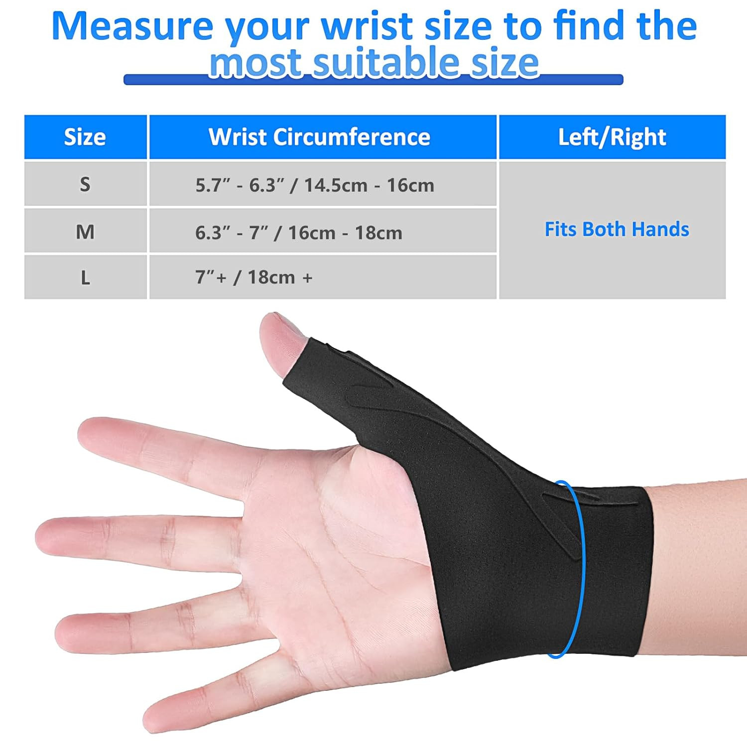 Thumb Wrist Brace Copper Compression Support Splint for Carpal Tunnel Arthritis
