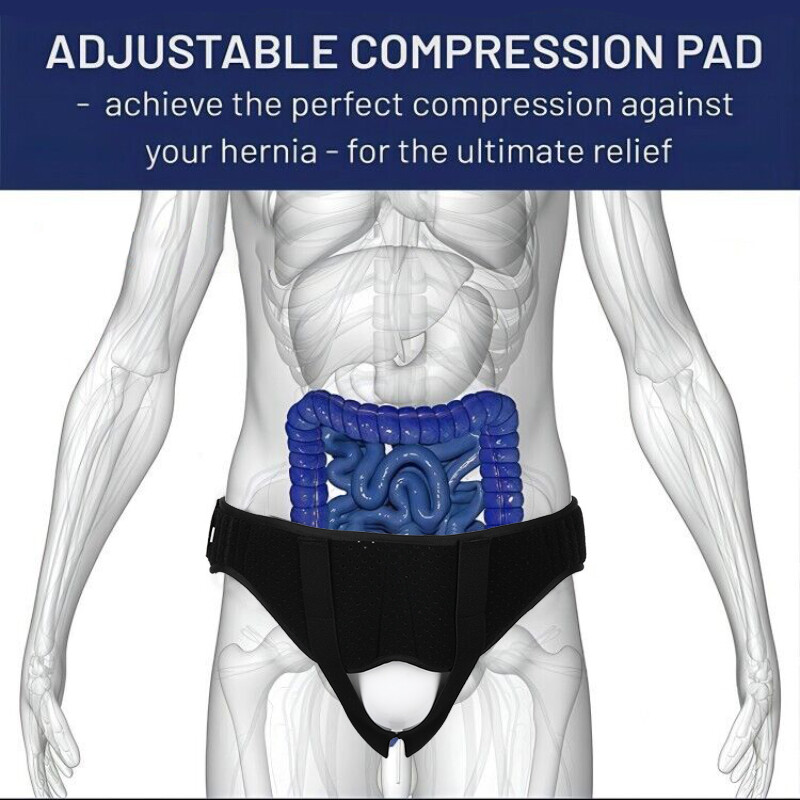 Adult Inguinal Hernia Support Belt Double Groin Truss Brace Pain Relief & Pads