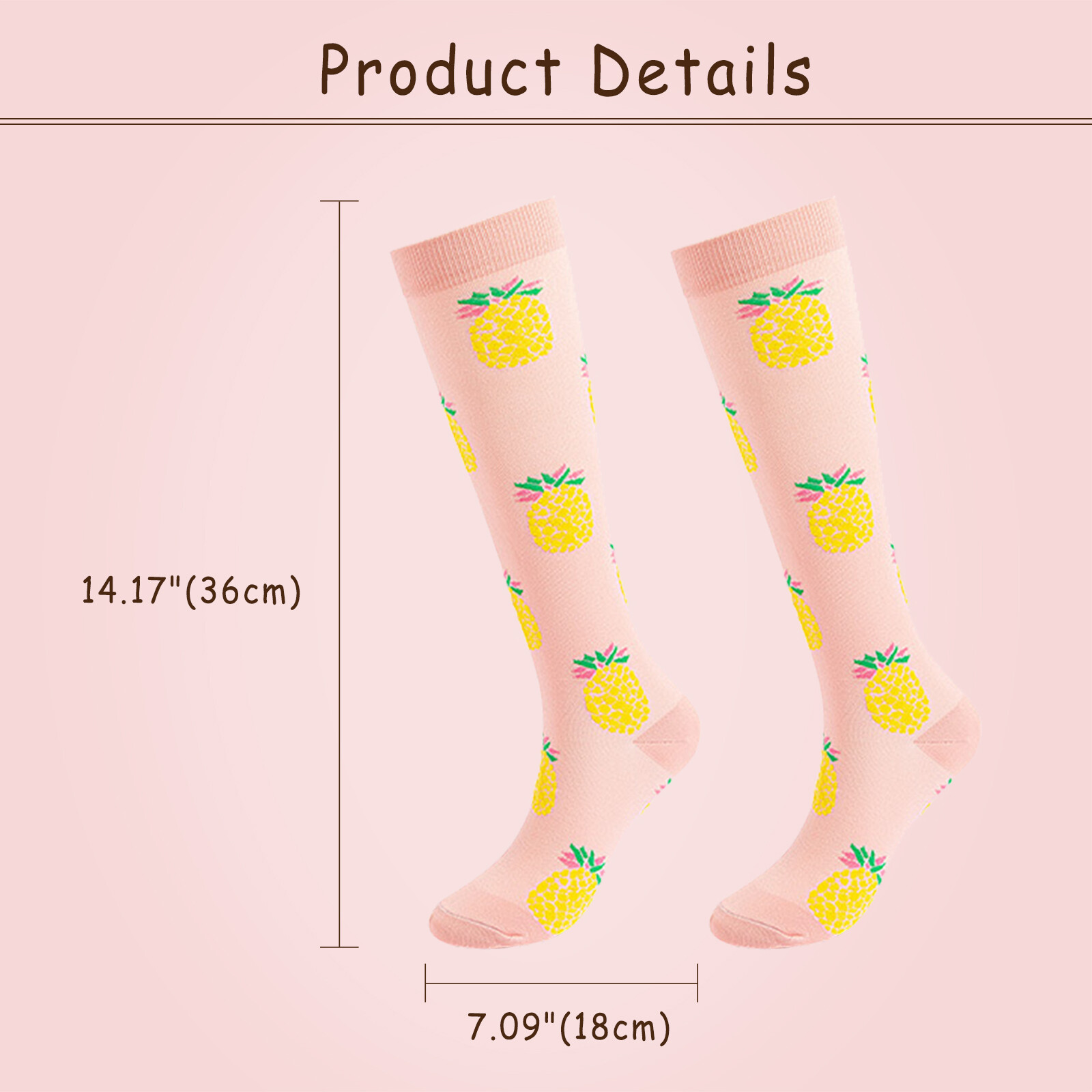 5 Pairs Compression Socks Graduated Support Calf Stockings Womens 20-30 mmHg S/M