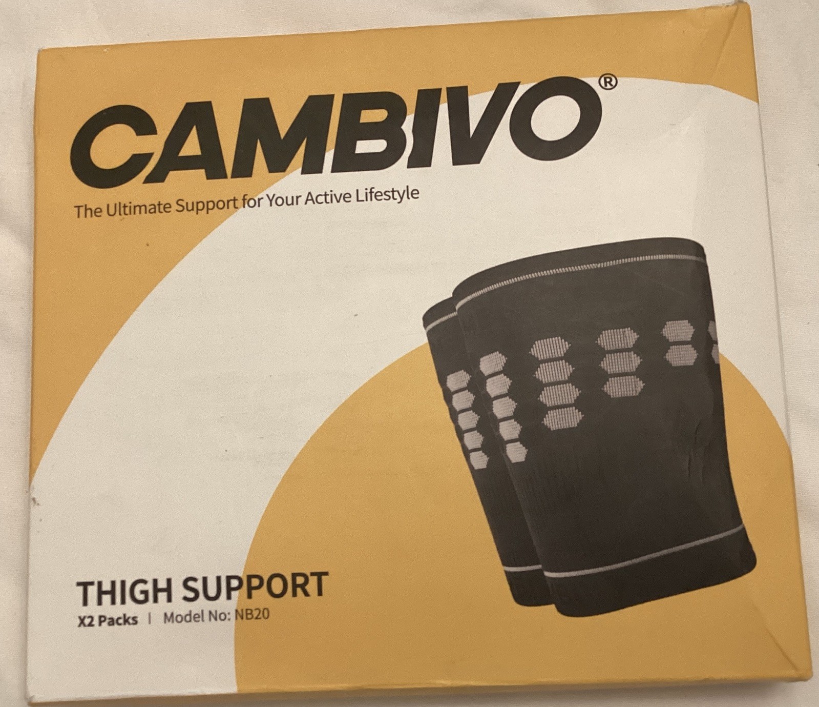 CAMBIVO 2 Pack Elbow Sleeve Brace , Compression Support EB20 Sz Medium “New”