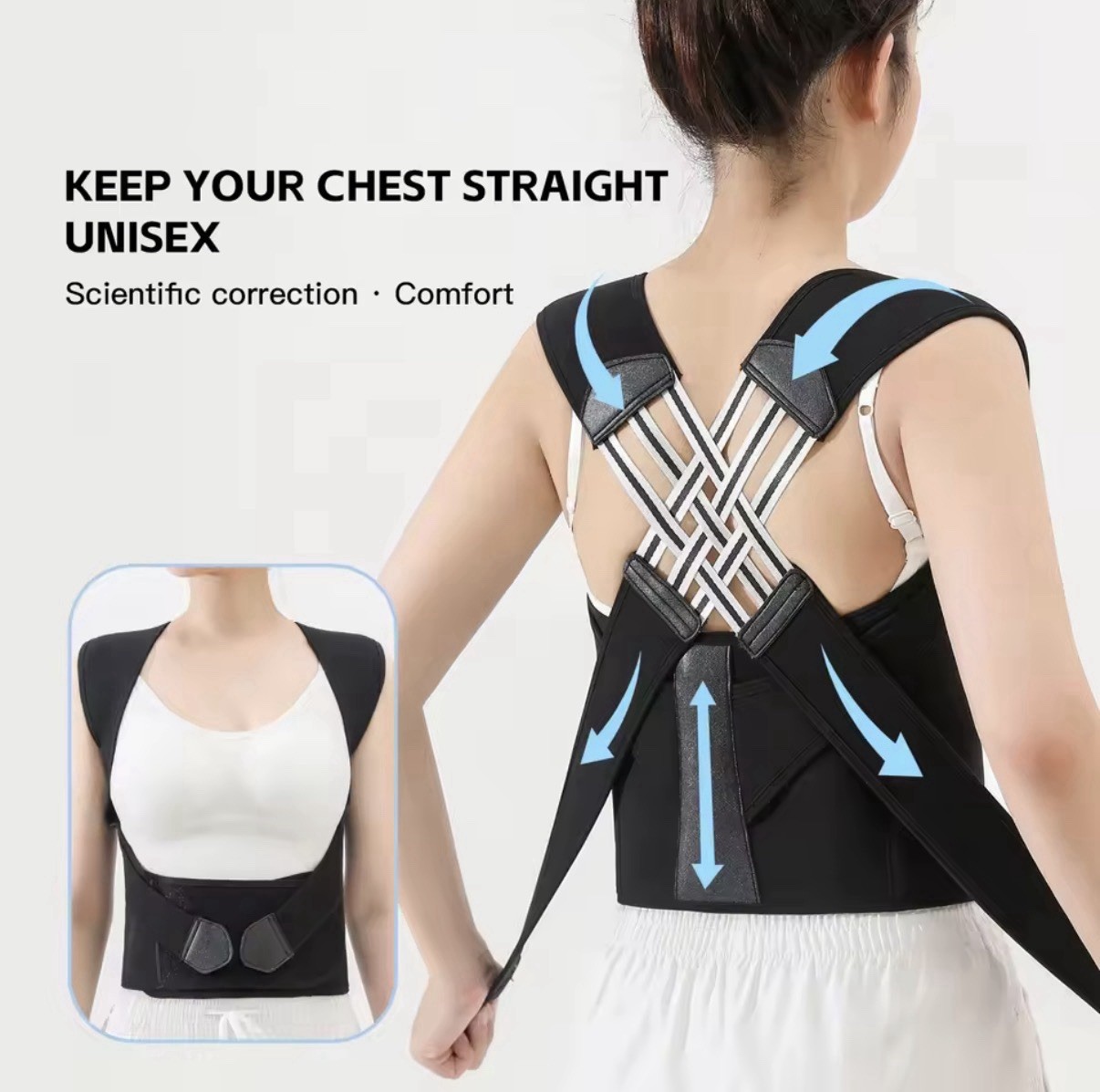 Posture Corrector Back Support Adjustable Brace Pain Relief Invisible