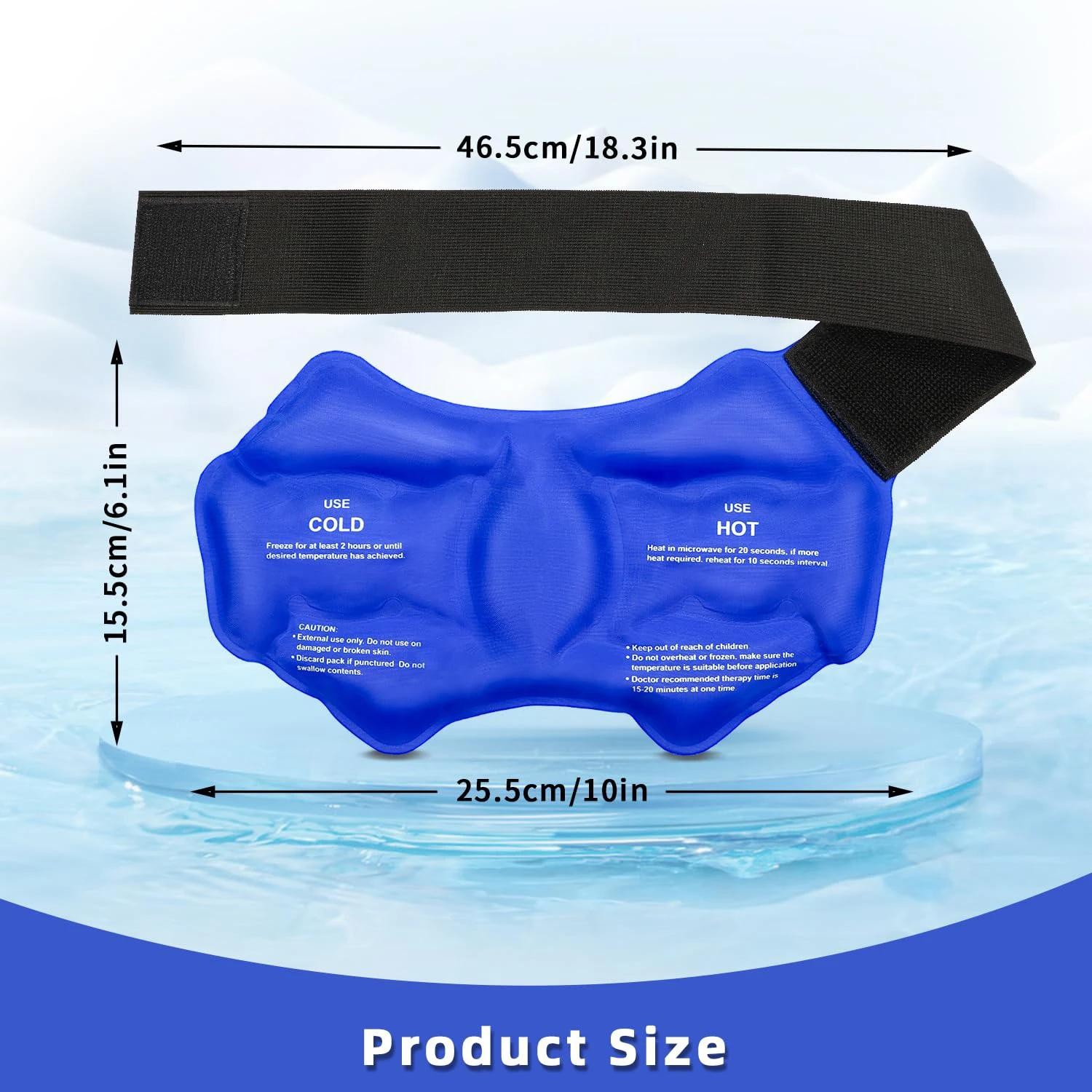 Ankle Brace Ice Pack Wrap Hot & Cold Therapy Large Reusable Gel Pack Sport Injur