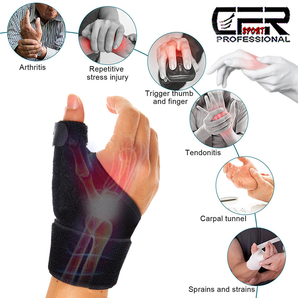 Thumb Wrist Hand Brace Carpal Tunnel Support Splint Fit Arthritis Sprain Pain DS