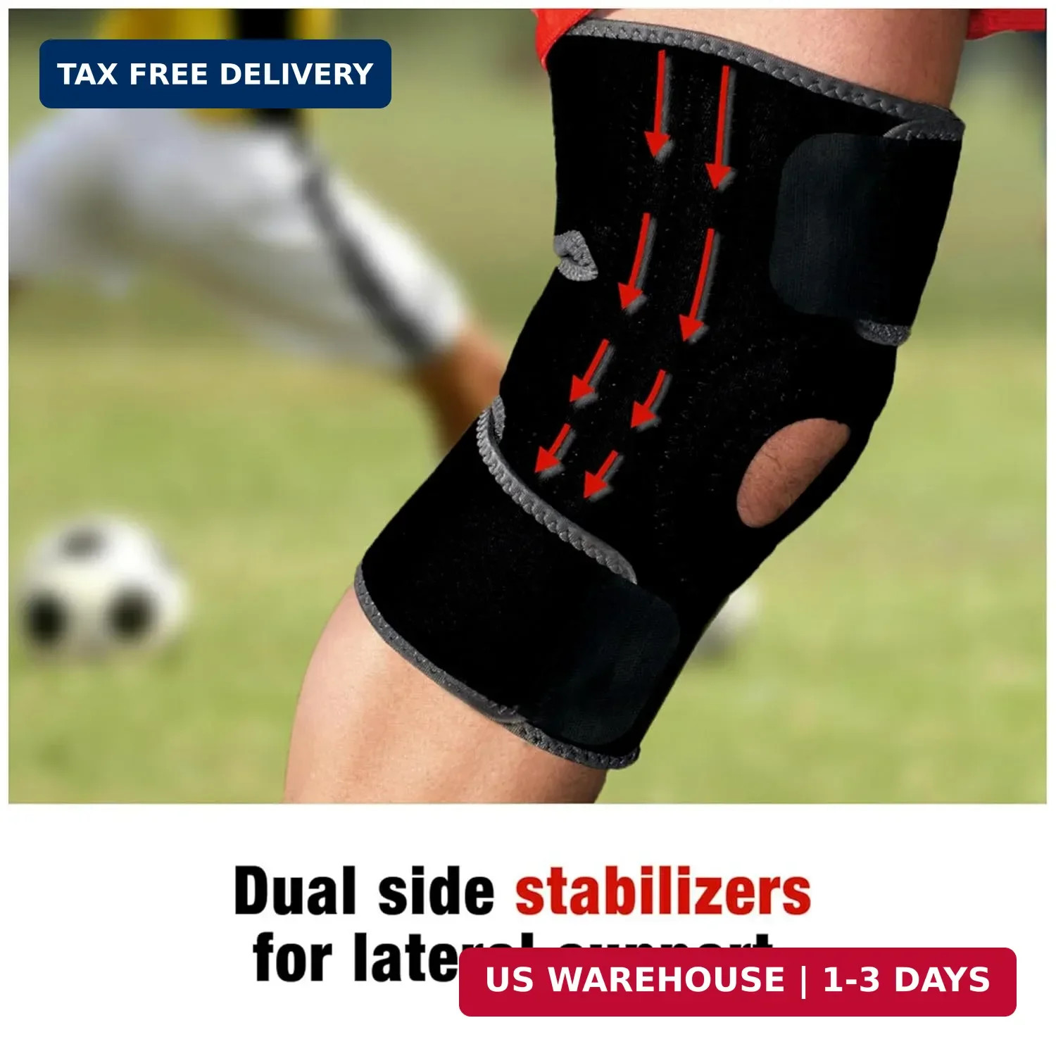 ACE Brand Adjustable Knee Brace with Side Stabilizers Provides Support & Compres