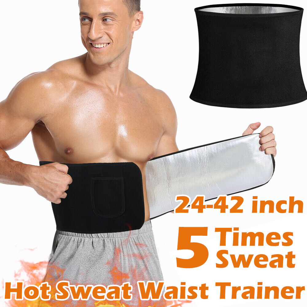 Men Sweat Belt Sauna Trimmer Band Body Shaper Waist Trainer Slimming Weight Loss
