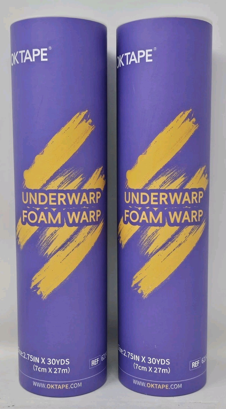 OK Tape-8 Rolls Underwarp Foam Warp 2.75”x30 Yards Non Adhesive PU Sponge BEIGE